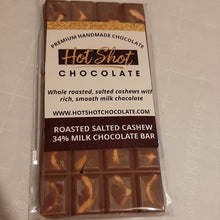 Load image into Gallery viewer, Roasted, Salted Cashew Chocolate Bar (24pc) - Hot Shot Chocolate
