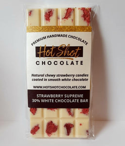 Strawberry Supreme Chocolate Bar (24pc) - Hot Shot Chocolate