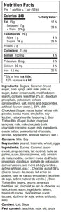 Caramel Toffee Bits Twin Pack DBL Chocolate Bars - Hot Shot Chocolate