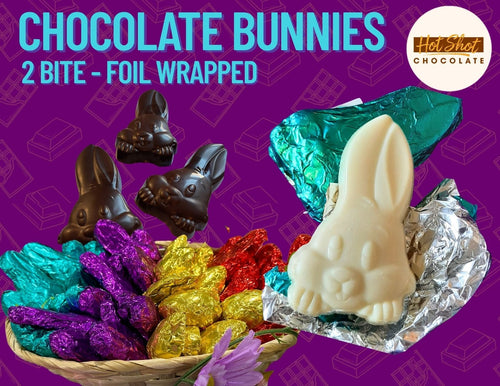 Chocolate Bunny Bonbon - Foil Wrapped - 1PC - Hot Shot Chocolate