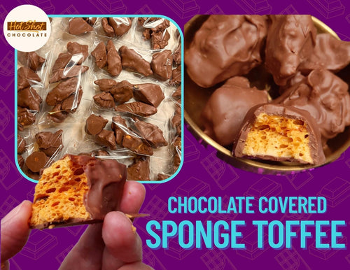 Chocolate Coated Sponge Toffee (100g) - Hot Shot Chocolate