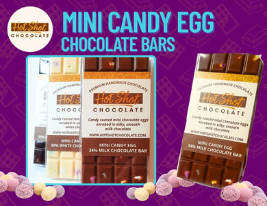 Micro Mini Candy Egg Chocolate Bar (24pc) - Hot Shot Chocolate