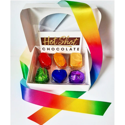 Rainbow Wrapped Assorted Bonbon Set (6pc) - Hot Shot Chocolate
