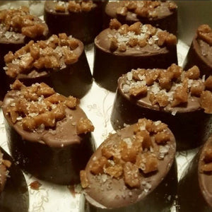 Caramel Toffee Crunch Chocolate Bonbons (3pc) - Hot Shot Chocolate