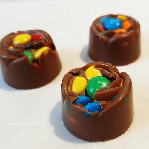Chocolate Rainbow Bits Bonbons (3pc) - Hot Shot Chocolate