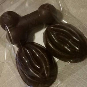 Chocolate Vulva Bonbons Threesome Set (3pc) - Hot Shot Chocolate