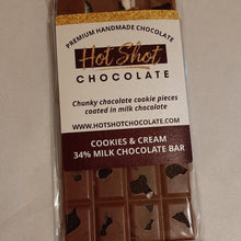 Load image into Gallery viewer, Cookies &amp; Cream Chocolate Bar (24pc) - Hot Shot Chocolate
