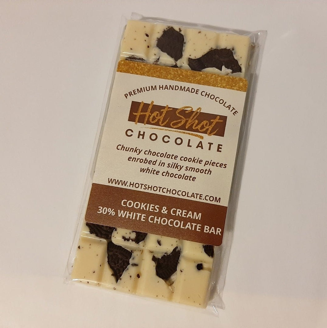 Cookies & Cream Chocolate Bar (24pc) - Hot Shot Chocolate