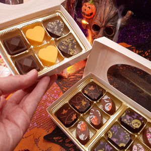 Custom Halloween Gift Box Chocolate Bonbon Sets (3pc, 6pc & 12pc) - Hot Shot Chocolate
