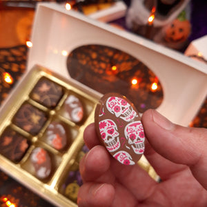 Custom Halloween Gift Box Chocolate Bonbon Sets (3pc, 6pc & 12pc) - Hot Shot Chocolate