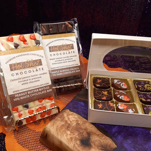 Custom Halloween Gift Box Chocolate Bonbon Sets (3pc, 6pc & 12pc) - Hot Shot Chocolate
