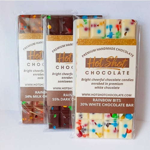 Rainbow Bits Chocolate Bar (24pc) - Hot Shot Chocolate