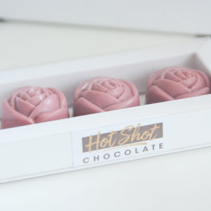 Ruby Rose Chocolate Bonbons Gift Box (3pc & 6pc) - Hot Shot Chocolate