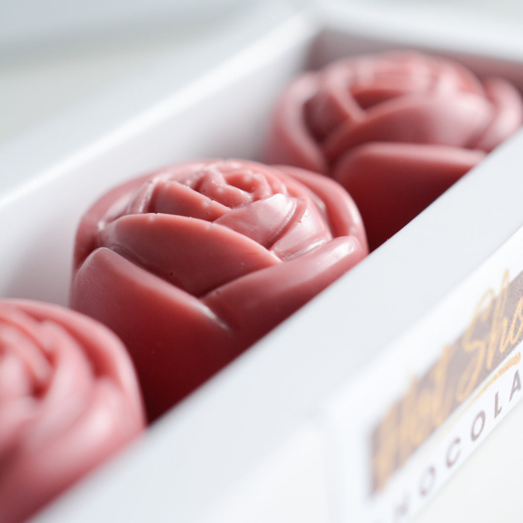 Ruby Rose Chocolate Bonbons Gift Box (3pc & 6pc) - Hot Shot Chocolate