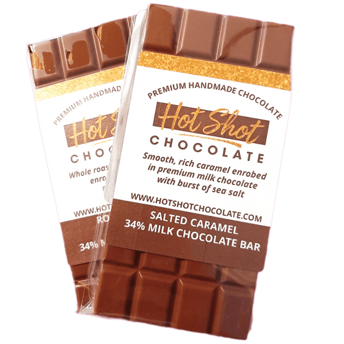 Salted Caramel Chocolate Bar (24pc) - Hot Shot Chocolate