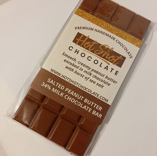 Salted Peanut Butter Chocolate Bar (24pc) - Hot Shot Chocolate